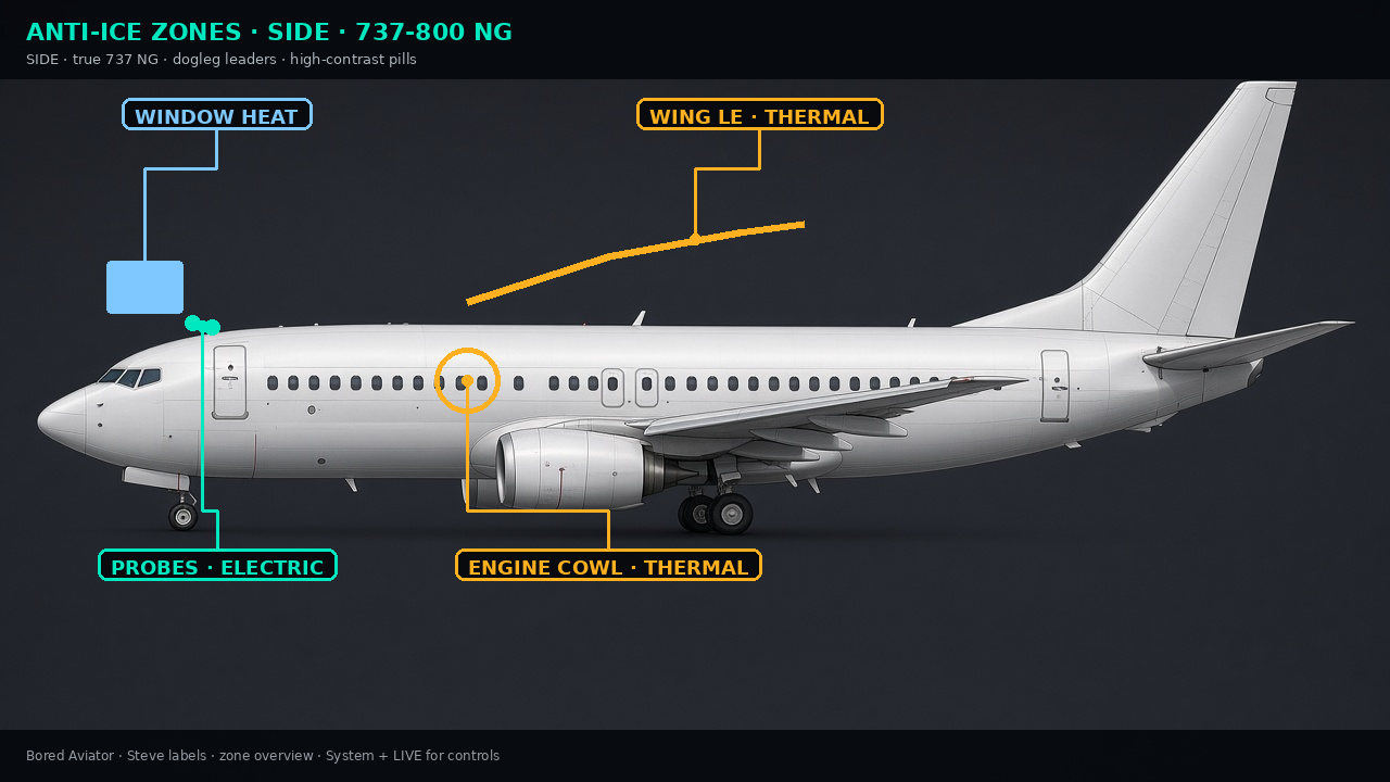 737-800 NG anti-ice zones side view